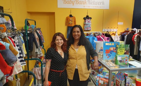 Baby Bank Network Bristol co-founders Becky (left) & Eva (right) on opening day