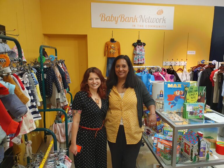 Baby Bank Network Bristol co-founders Becky (left) & Eva (right) on opening day